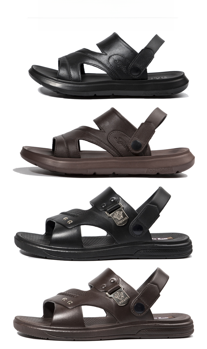 one-piece Beach Dual-purpose Sandals, Dad Shoes, Men's Summer New Wave Sandals_voghion.com